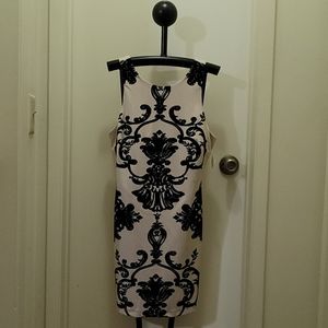 *Never worn* Tan dress with black velvet